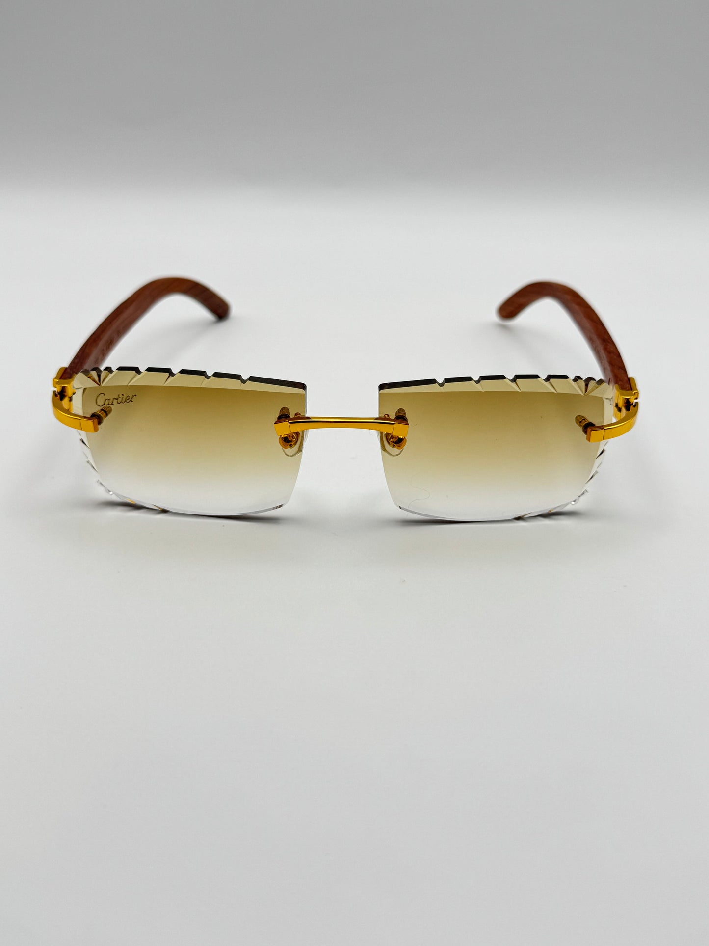 Diamond cut Wood Glasses