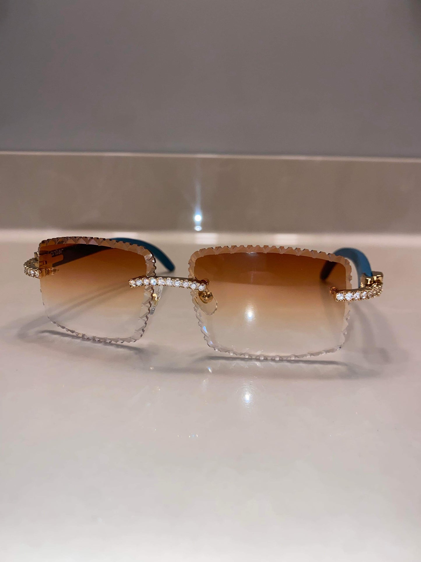 Made to order: Iced out moissanite Sunglasses