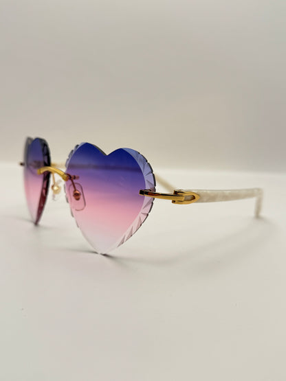 acetate Heart sunglasses