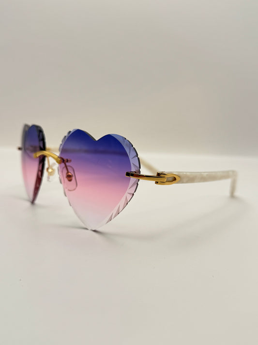 acetate Heart sunglasses