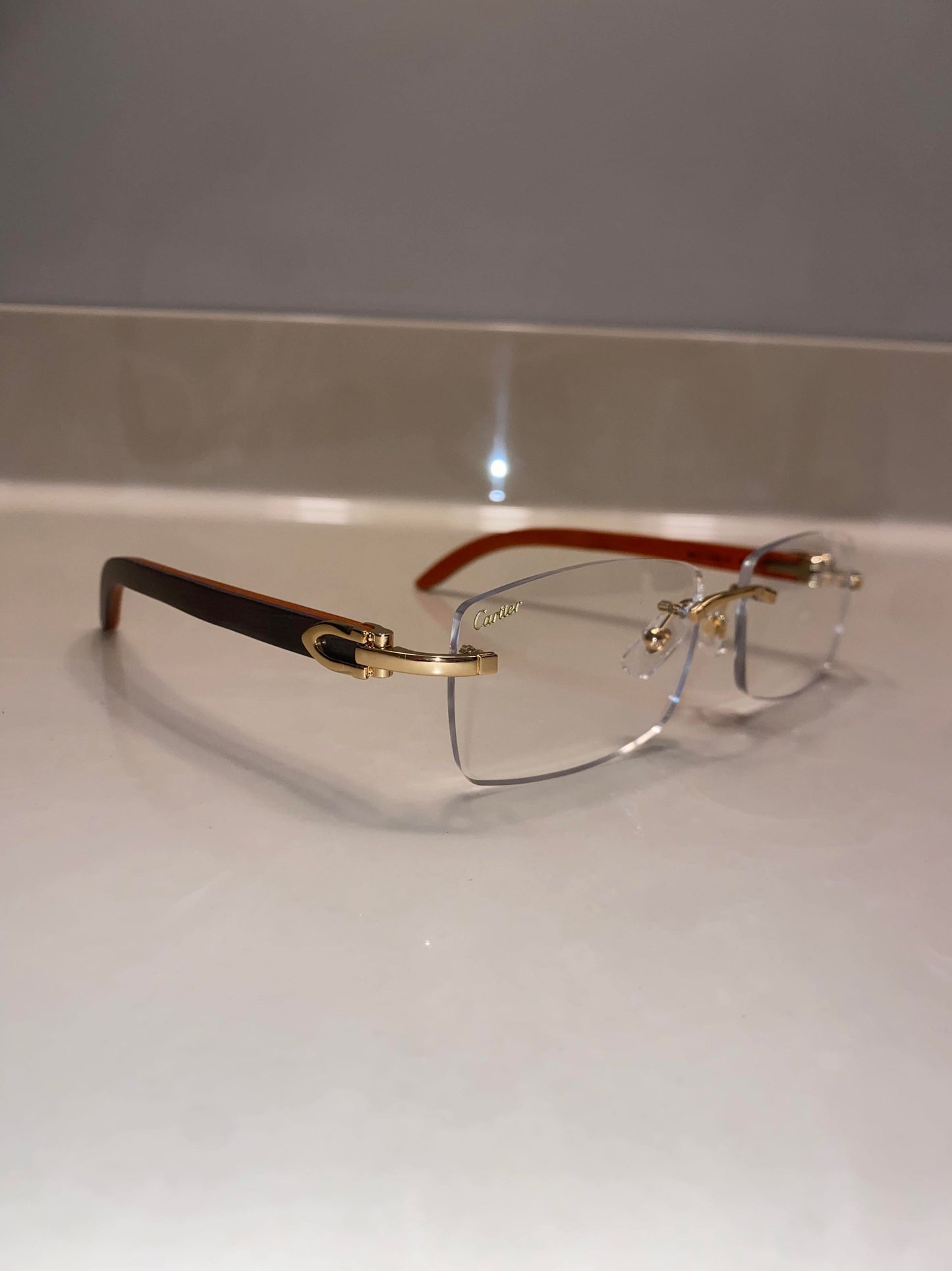 Black orange Wood glasses