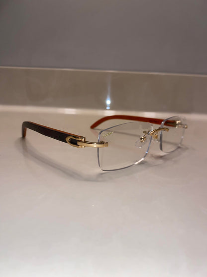 Black orange Wood glasses