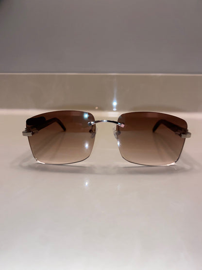 2023 Rimless Sunglasses White buffs