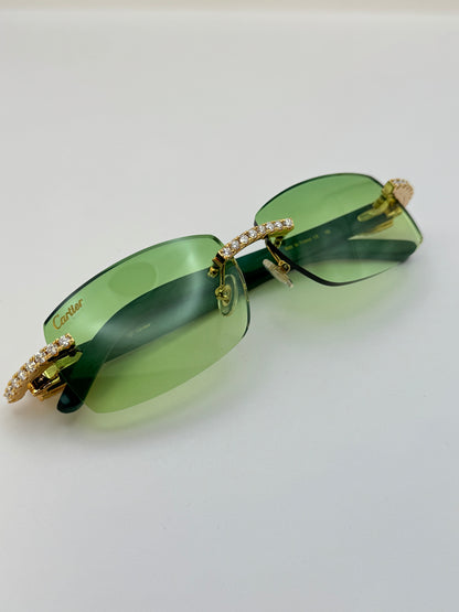 Moissanite Green wood Sunglasses