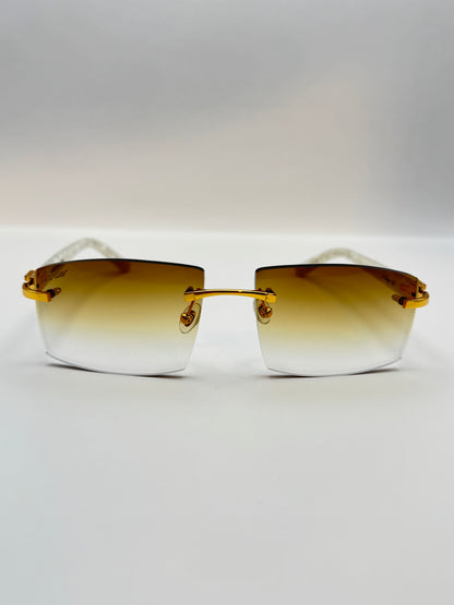 White acetate sunglasses