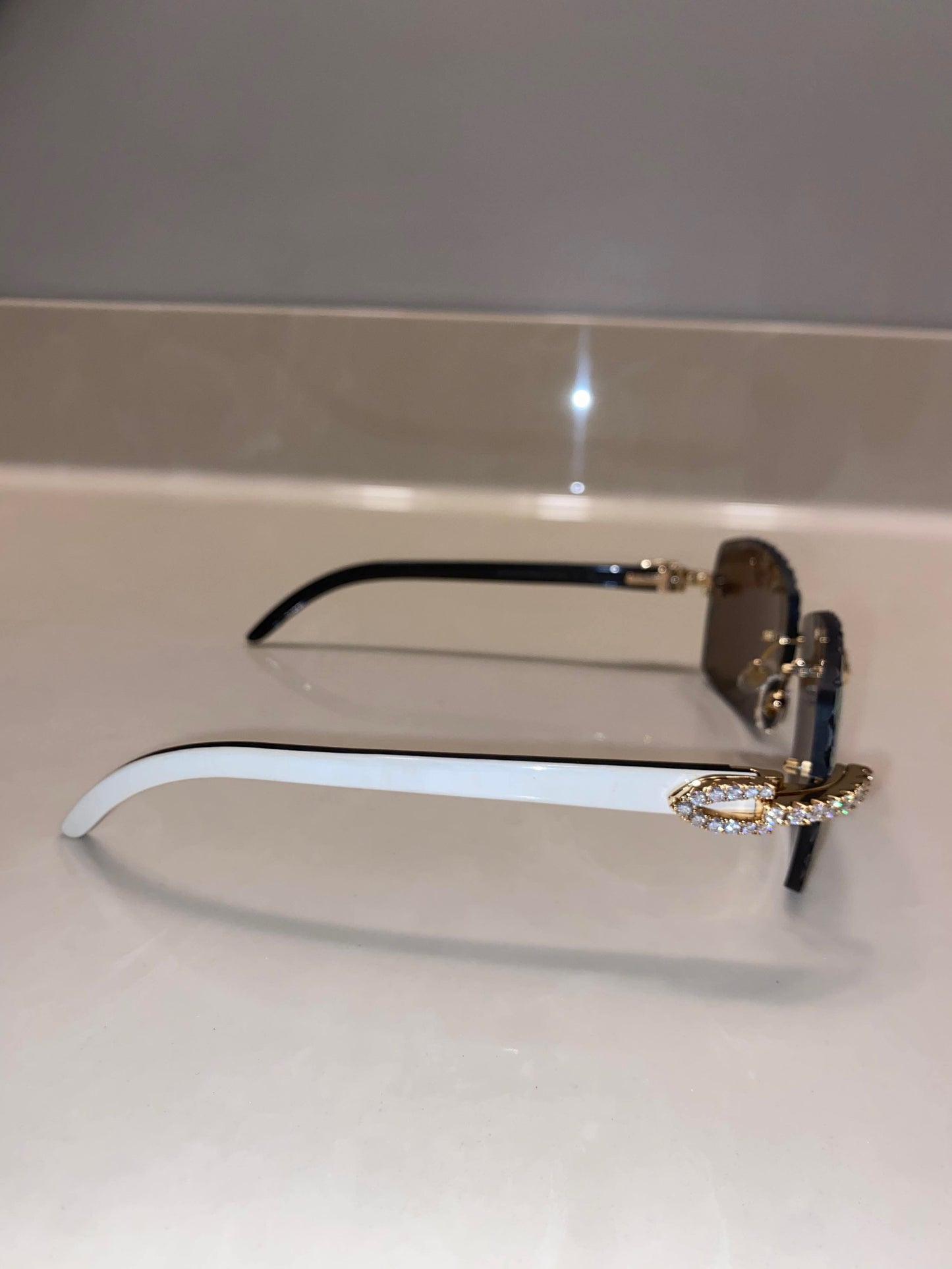 Custom moissanite mirror white buffs