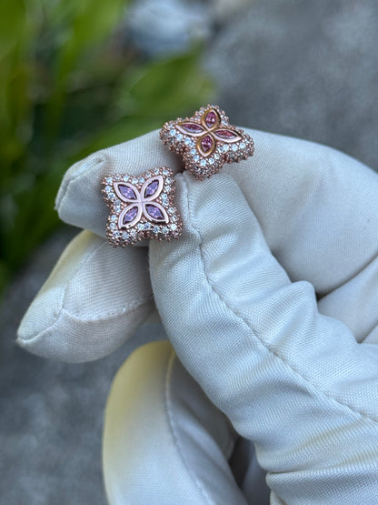 Moissanite flower Earrings