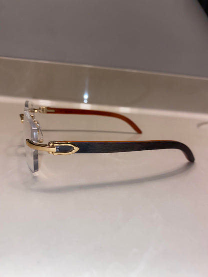 Black orange Wood glasses