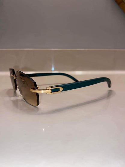 Turquoise wood Sunglasses