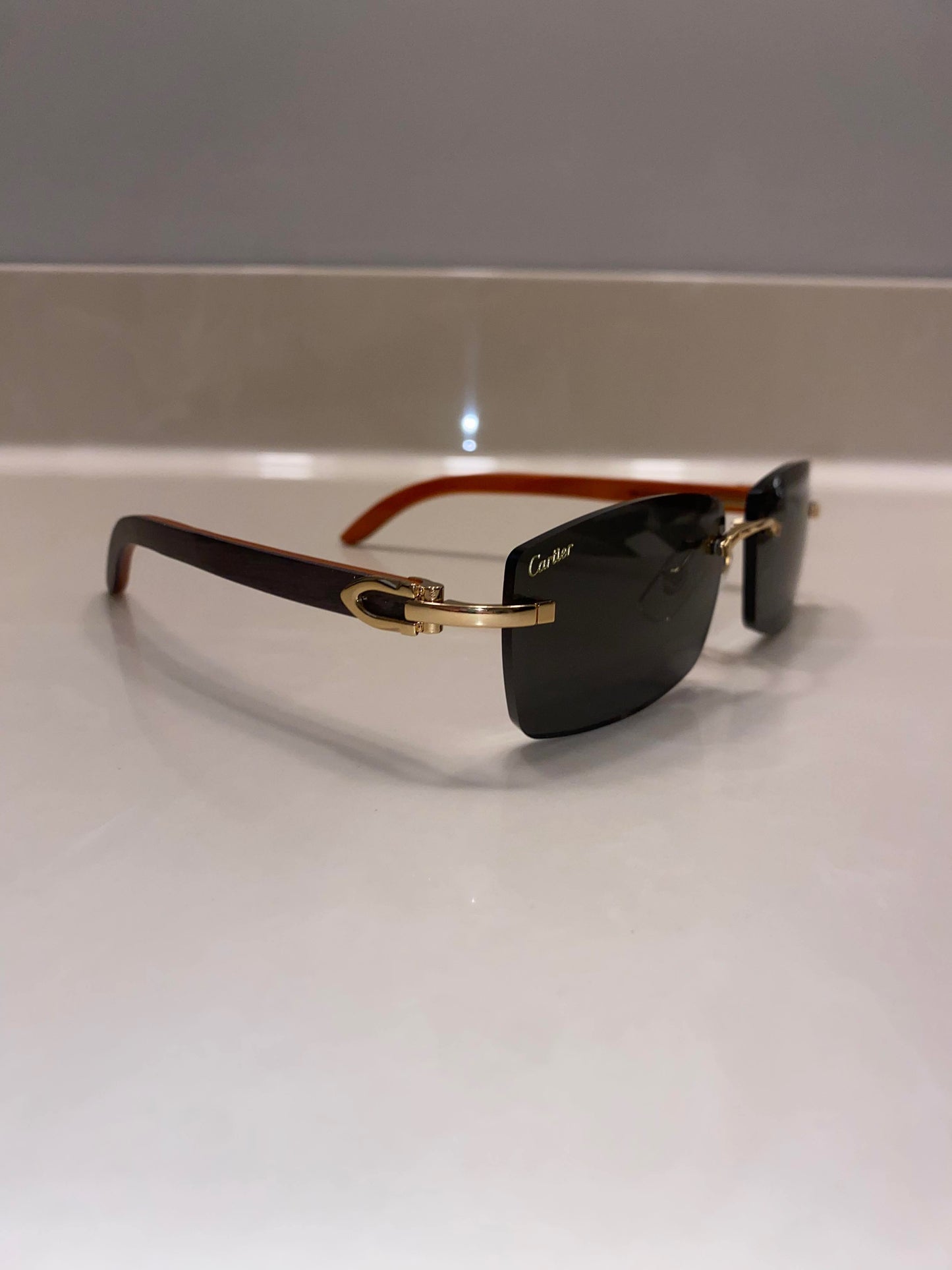 Black orange Wood glasses