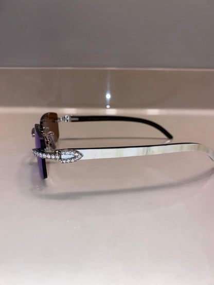 Made to order: Iced out moissanite Mirror Sunglasses