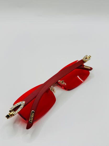 Moissanite Red wood Sunglasses