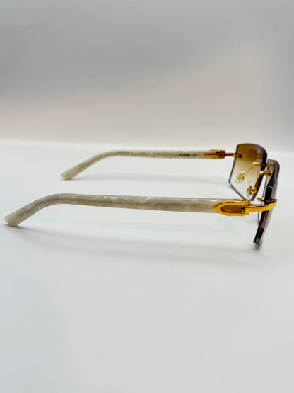 White acetate sunglasses