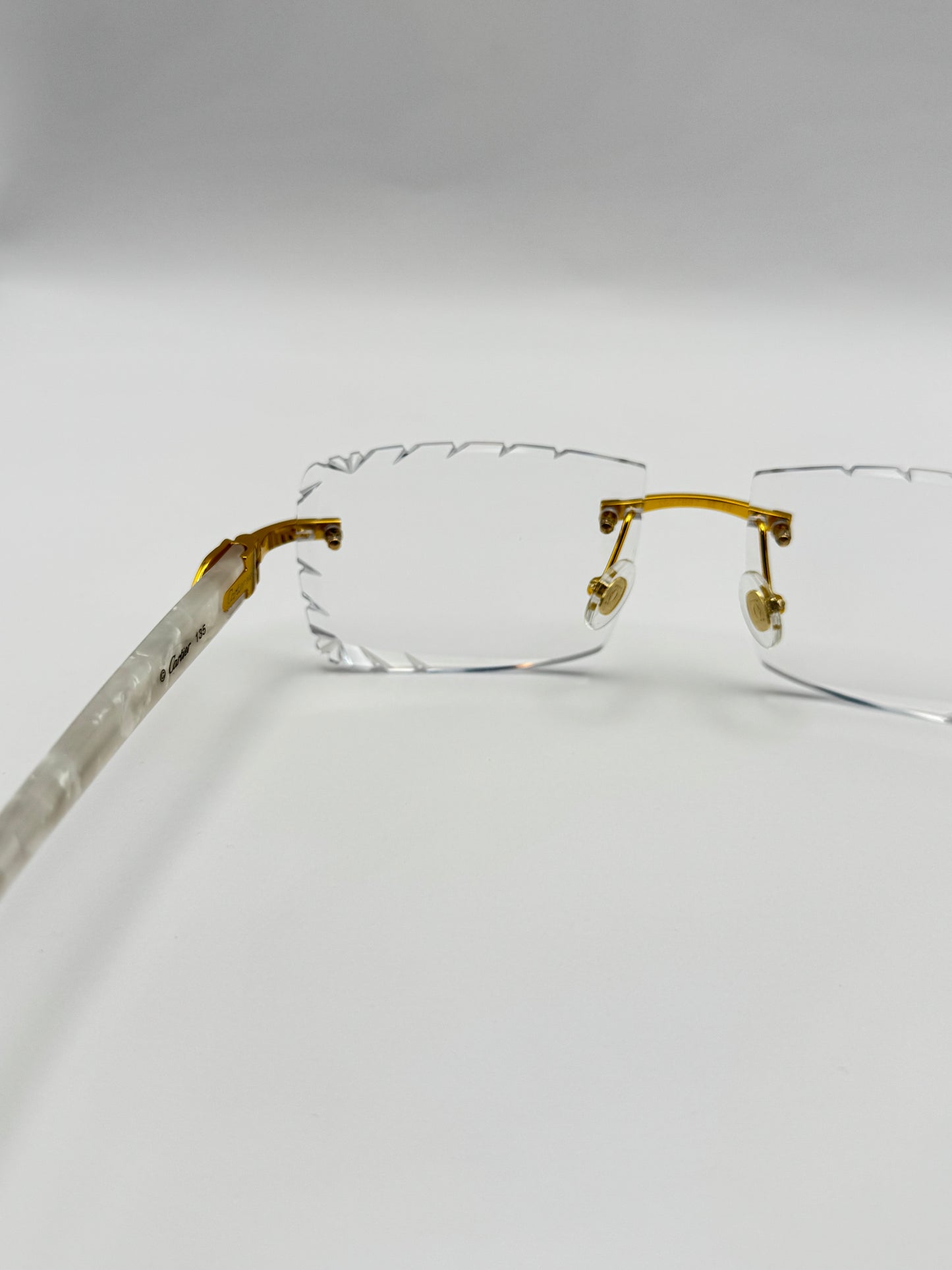 White acetate sunglasses