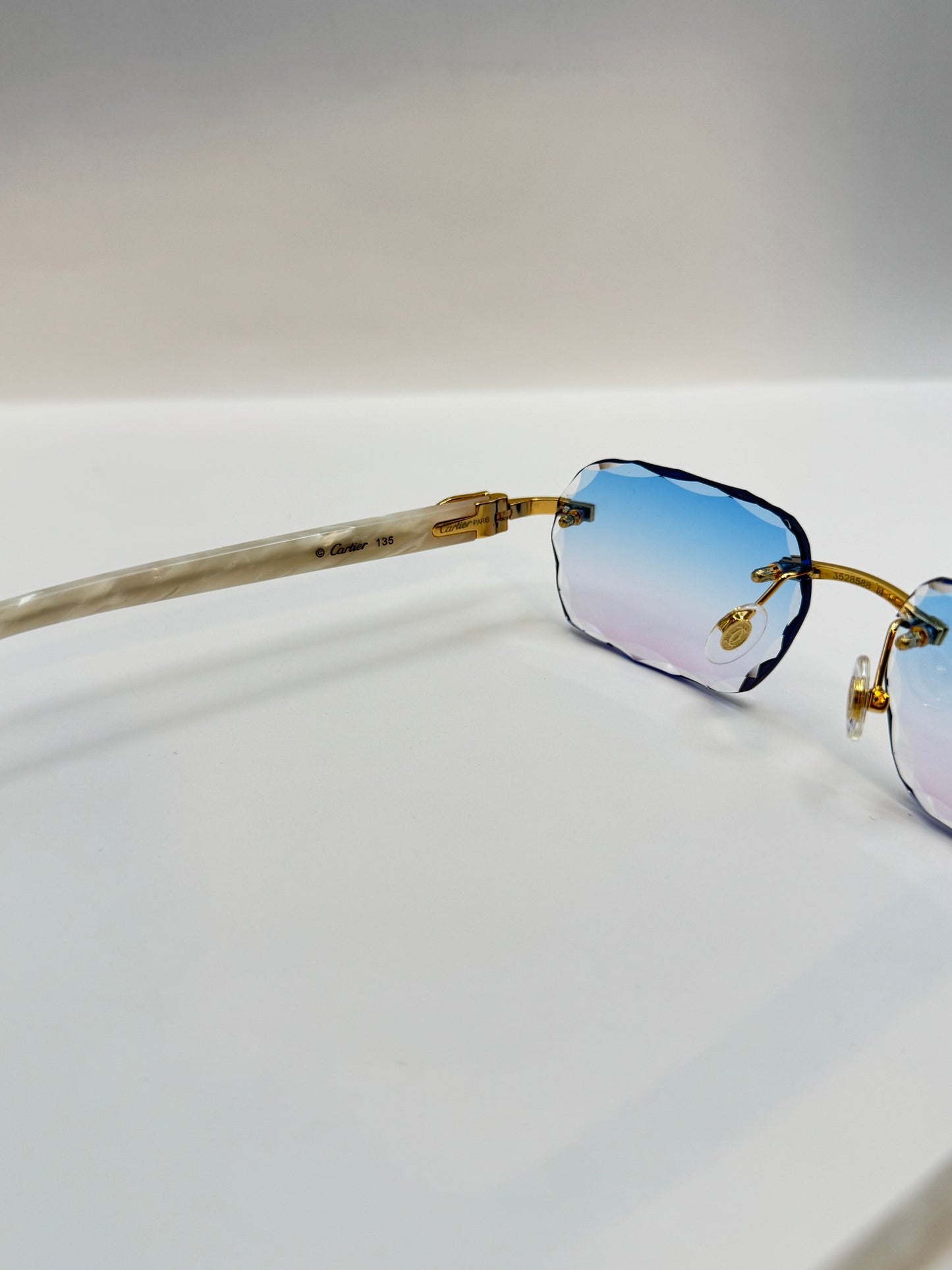 White acetate sunglasses