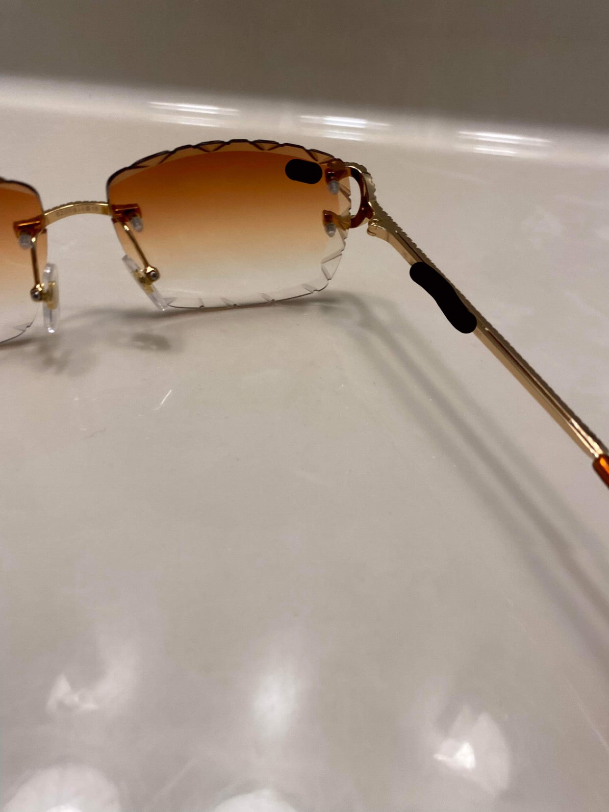 Made to order: Iced out Big C moissanite Sunglasses