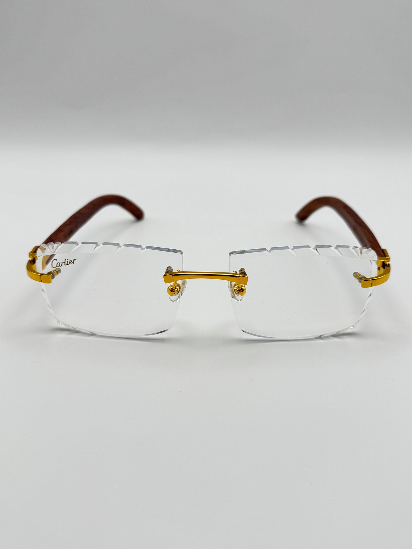 Diamond cut Wood Glasses