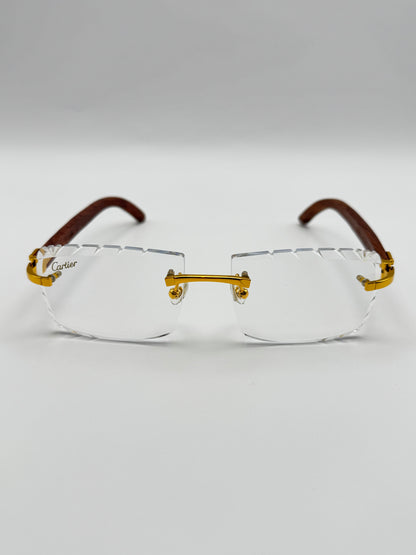 Diamond cut Wood Glasses