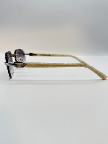 White acetate sunglasses