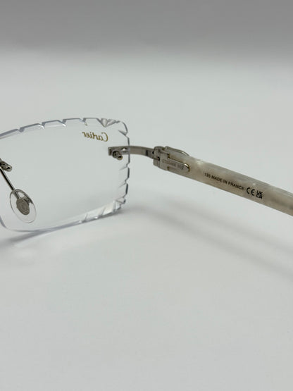 White acetate sunglasses