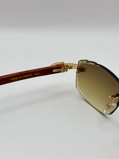 Moissanite wood Sunglasses