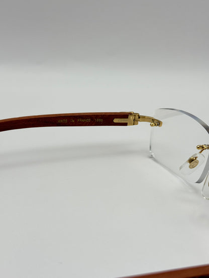 Rimless Sunglasses Wood style