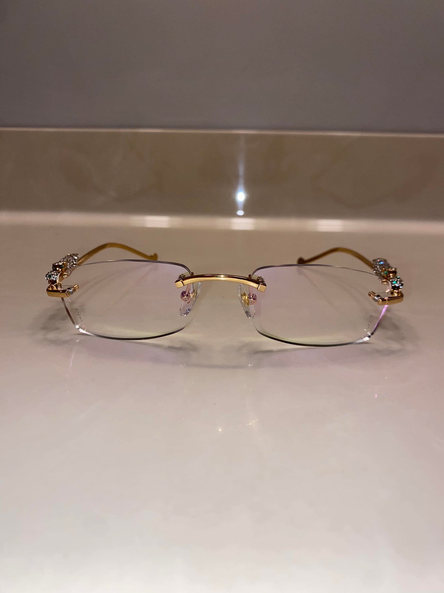 Iced out Panther Glasses