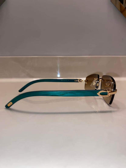 Turquoise wood Sunglasses