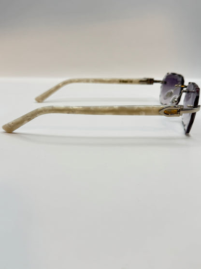 White acetate sunglasses