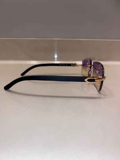 Rimless Sunglasses Black buffs