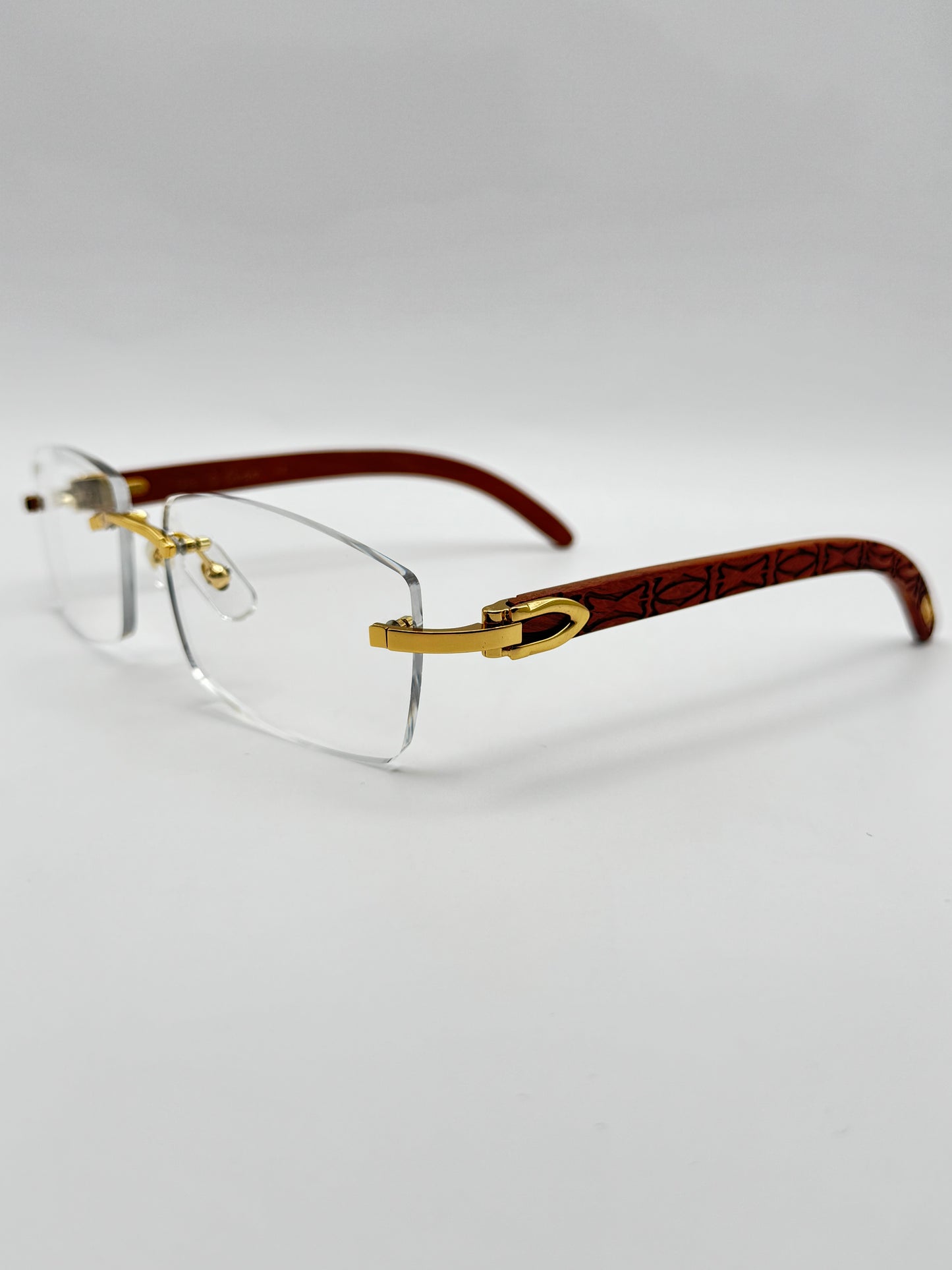 Rimless Sunglasses Wood style