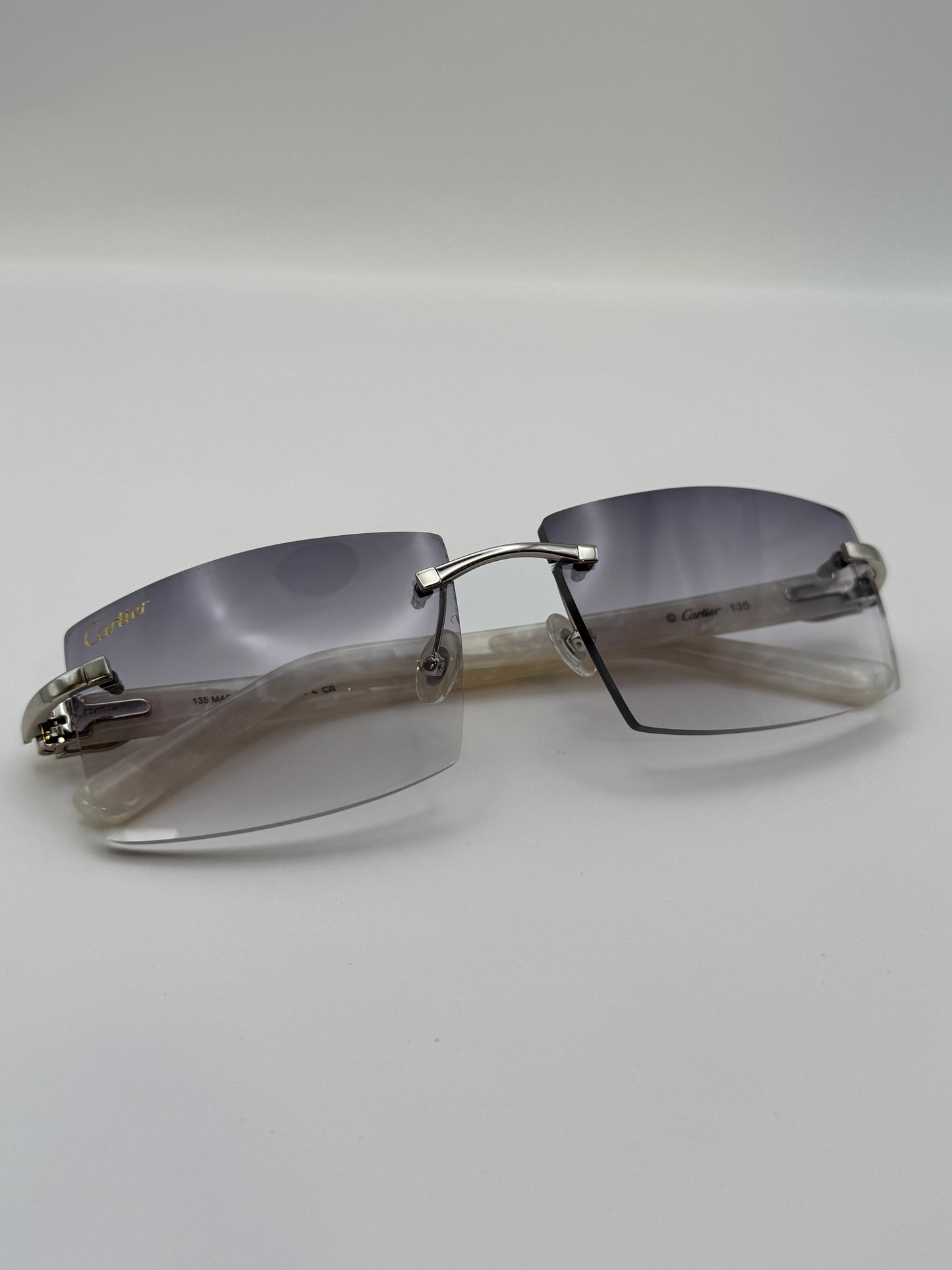 White acetate sunglasses