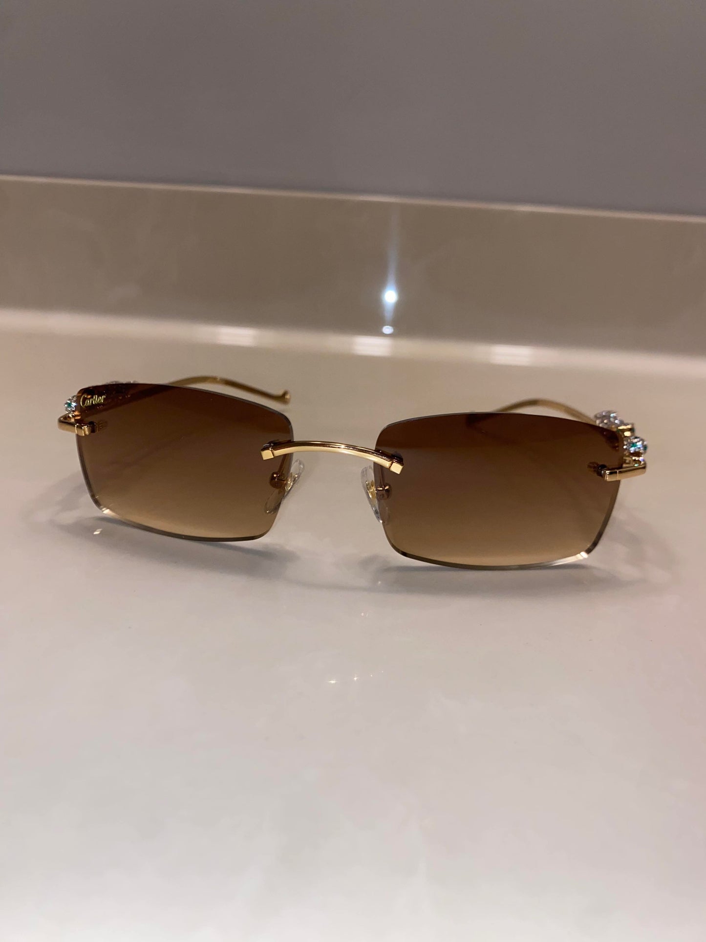 Iced out Panther Glasses