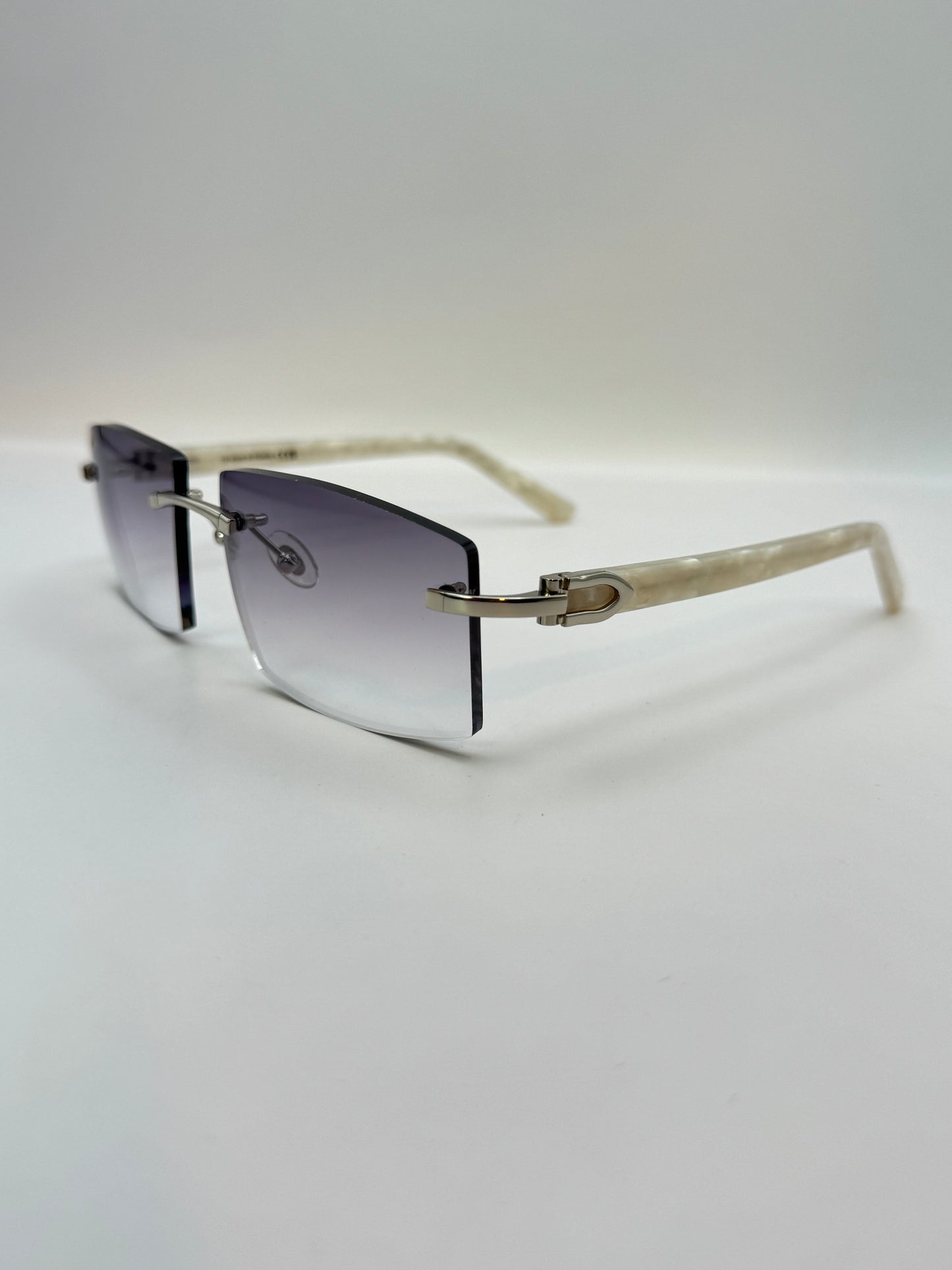 White acetate sunglasses