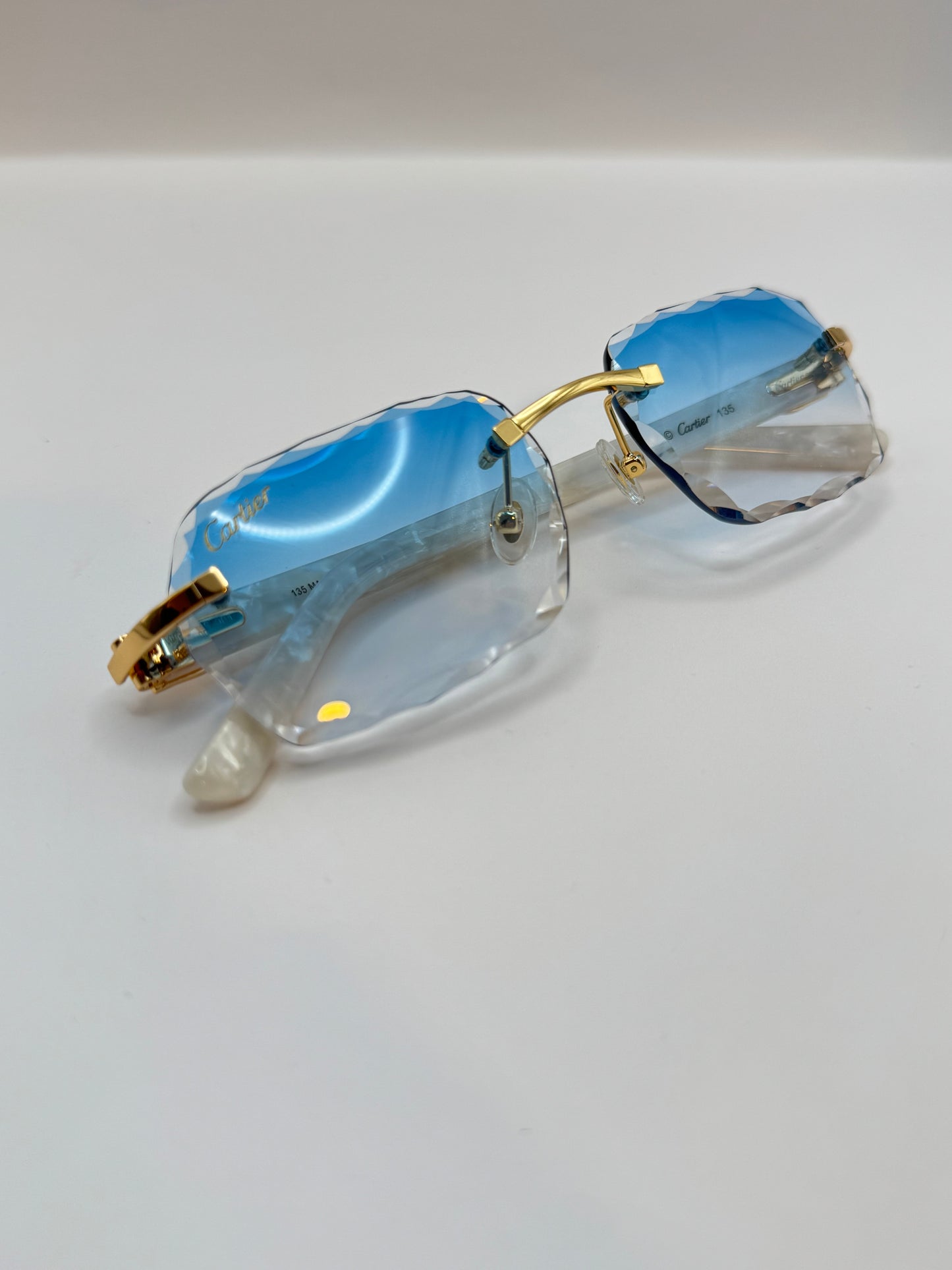 White acetate sunglasses