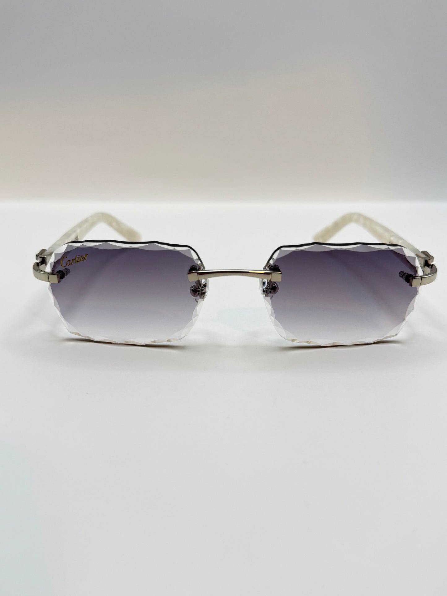 White acetate sunglasses