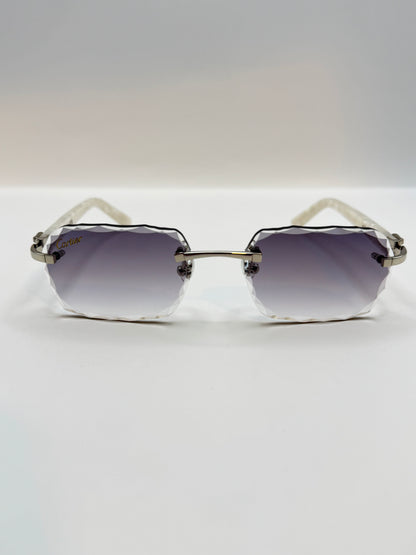 White acetate sunglasses