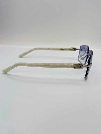 White acetate sunglasses