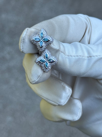 Moissanite flower Earrings
