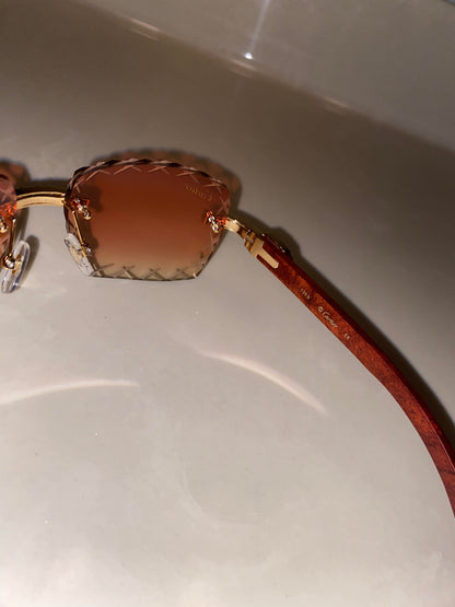Iced out wood Sunglasses