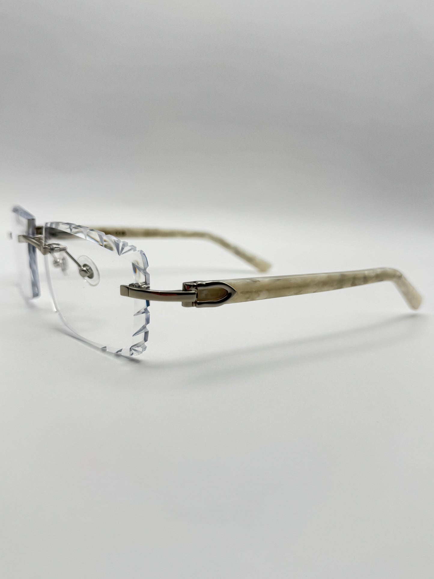 White acetate sunglasses