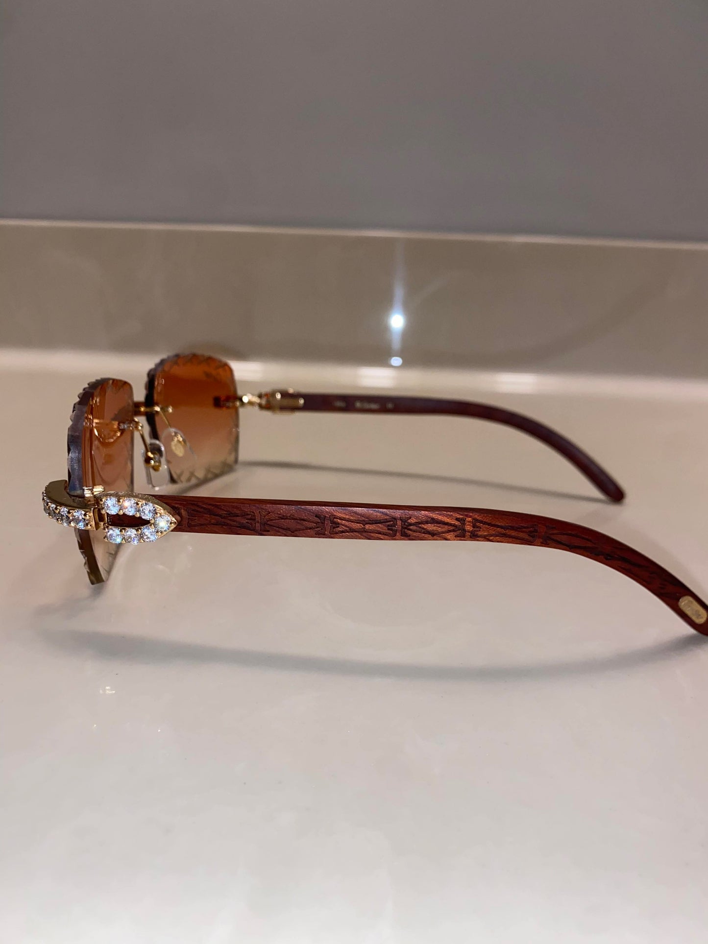 Iced out wood Sunglasses