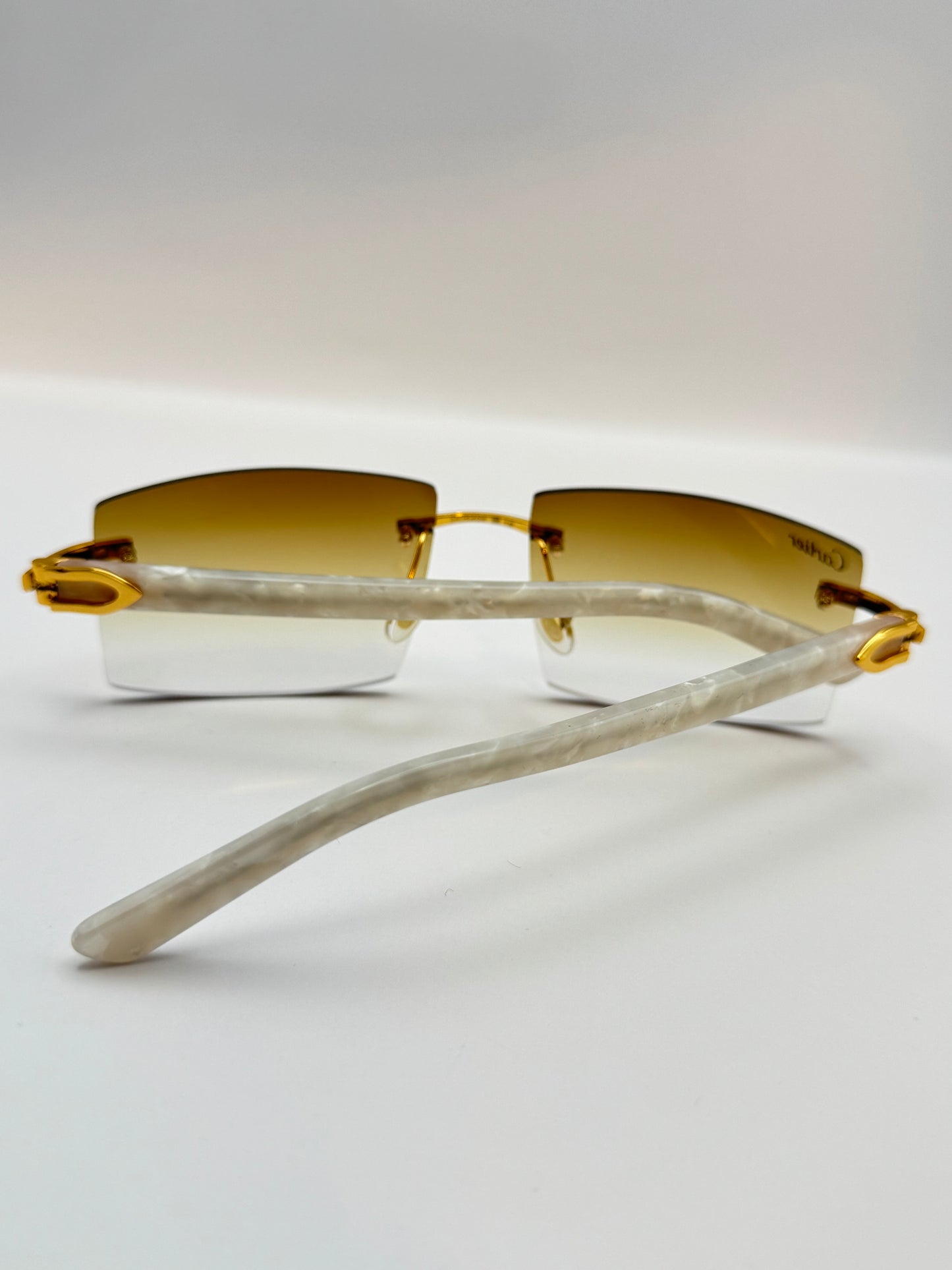 White acetate sunglasses