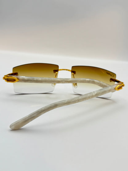 White acetate sunglasses