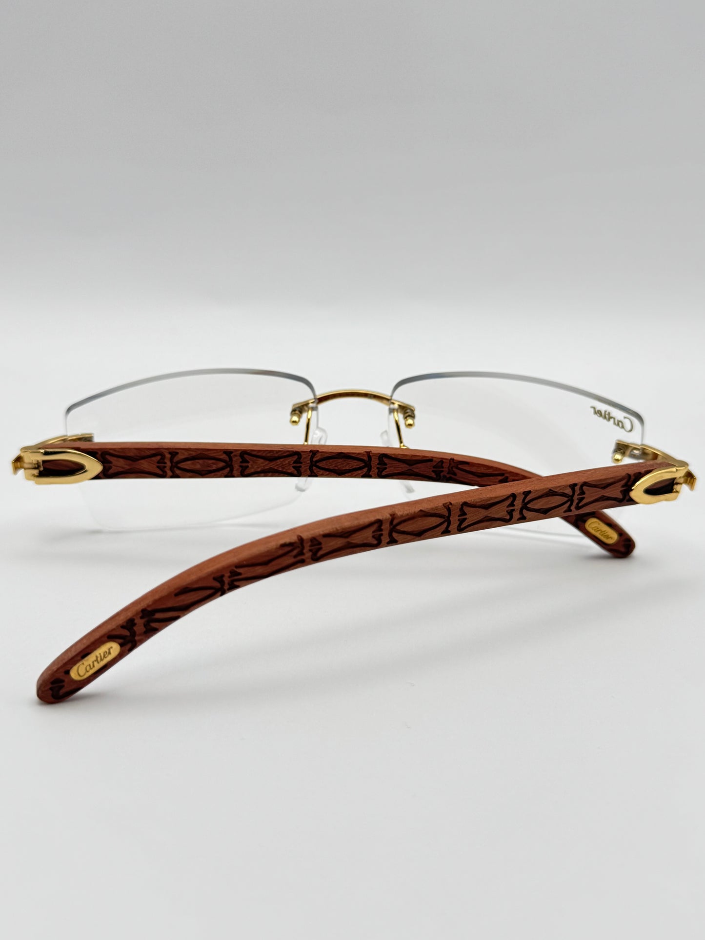 Rimless Sunglasses Wood style