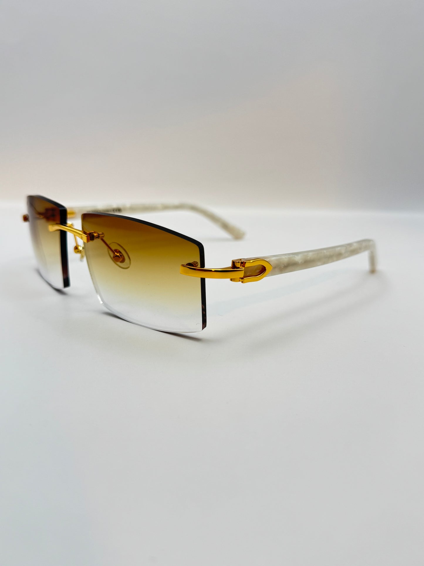 White acetate sunglasses