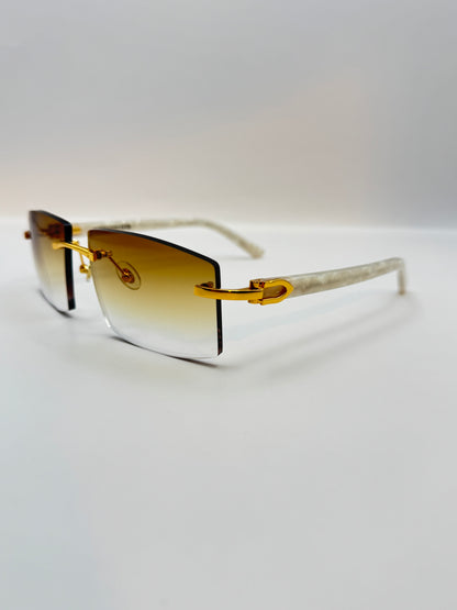 White acetate sunglasses
