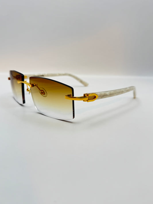 White acetate sunglasses