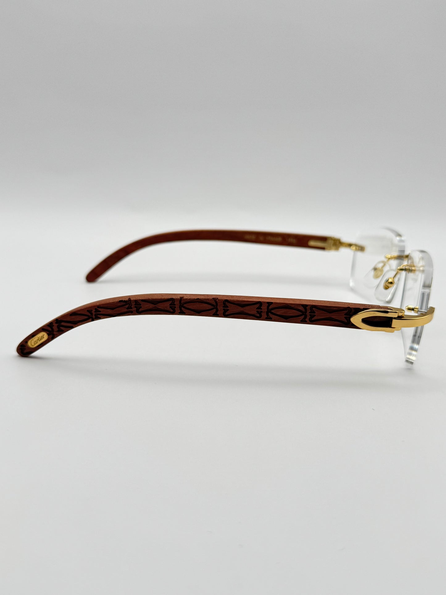 Rimless Sunglasses Wood style