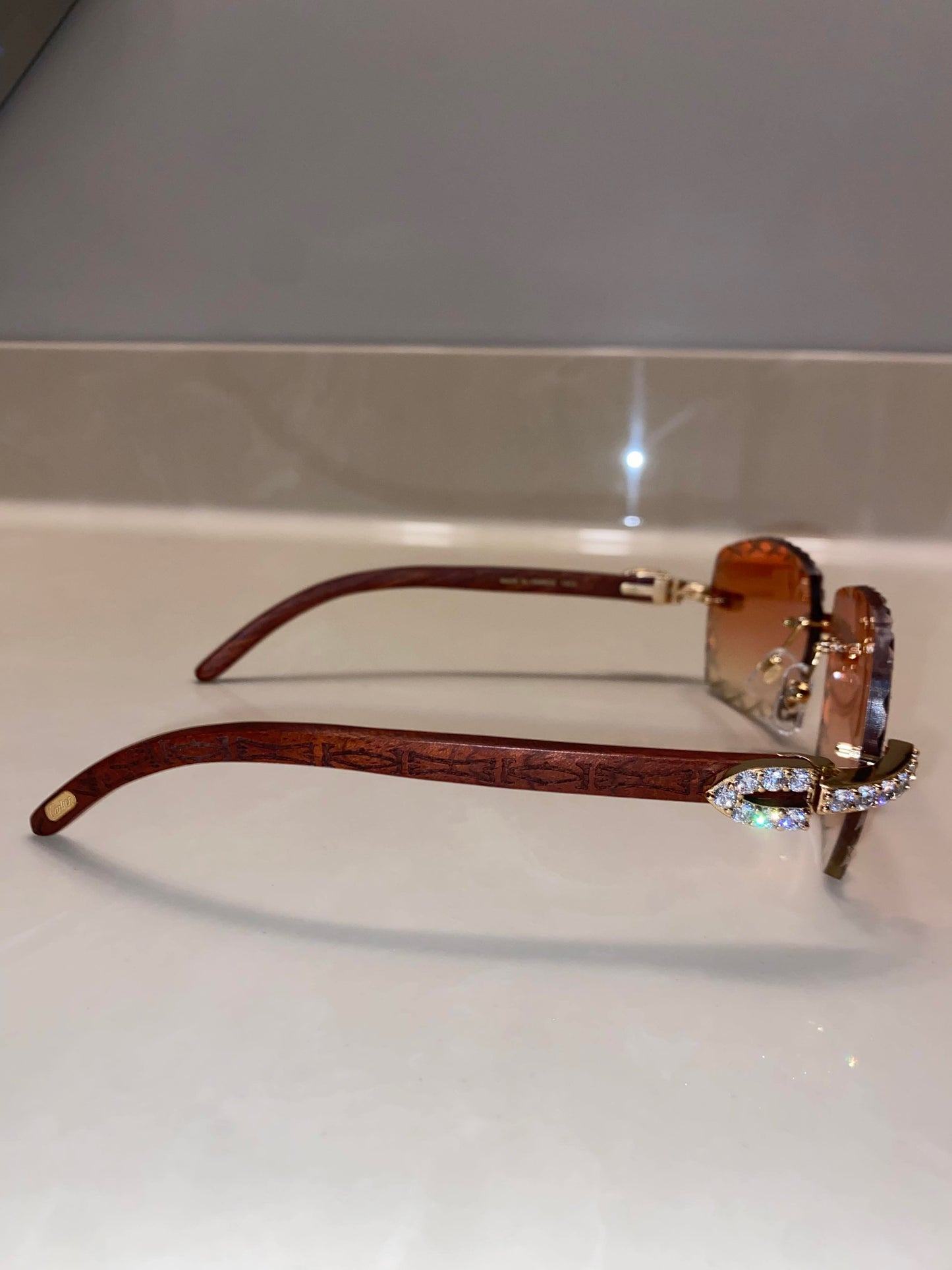 Iced out wood Sunglasses